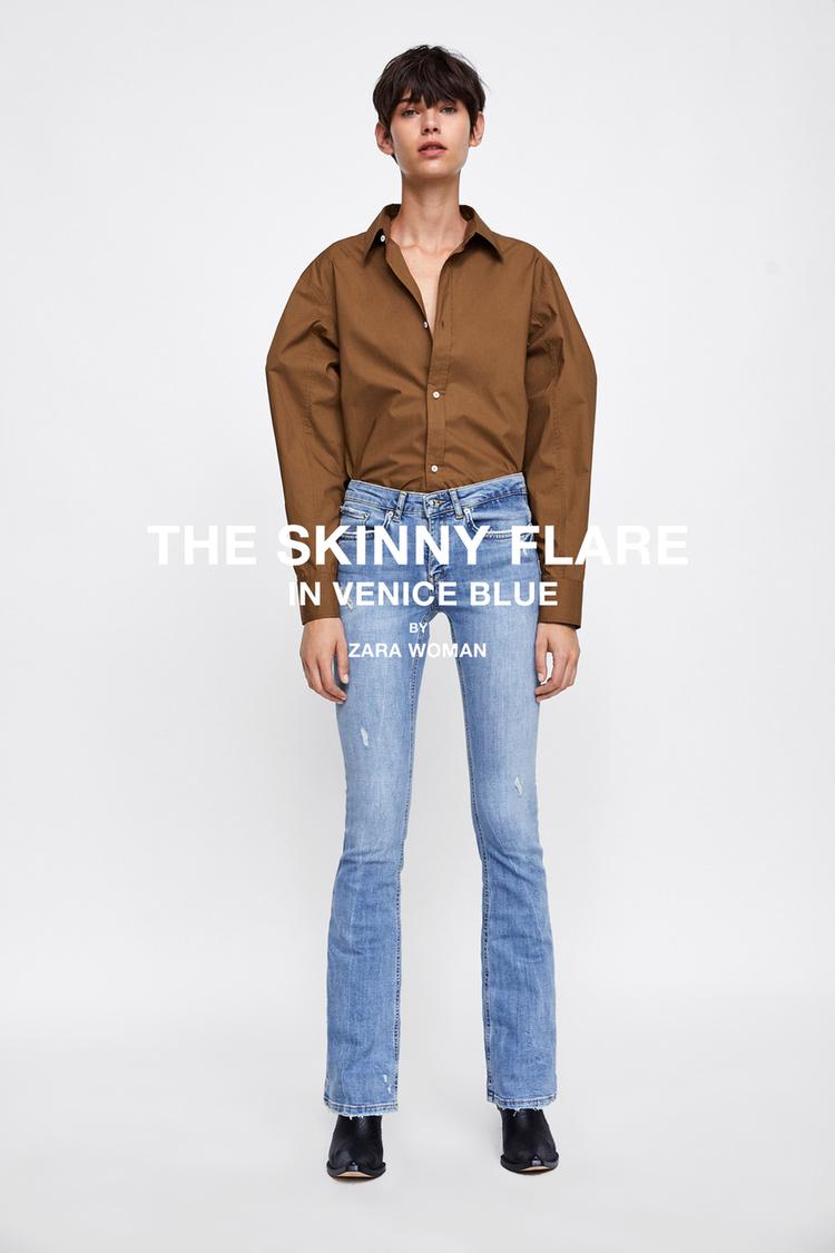 Jeans Zw Premium Skinny Flare Venice Blue Zara New Zealand