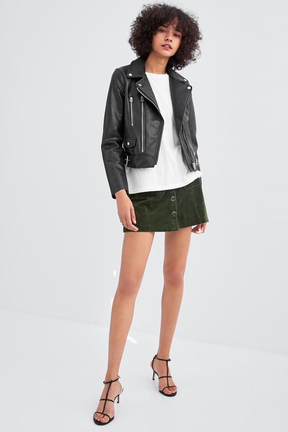 Faux Leather Biker Jacket Zara United States
