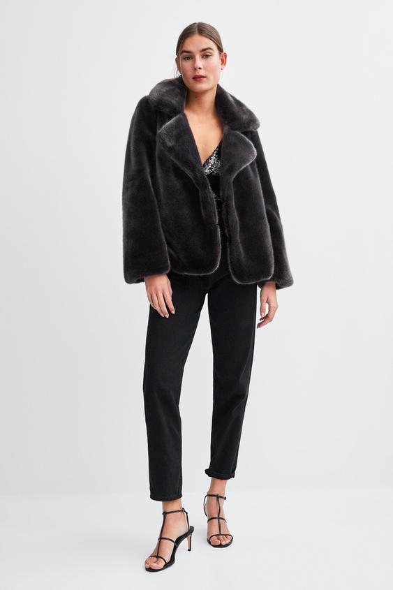 Faux Fur Jacket Coats Woman Zara Ireland Image 1 Of Faux Fur Jacket From Zara