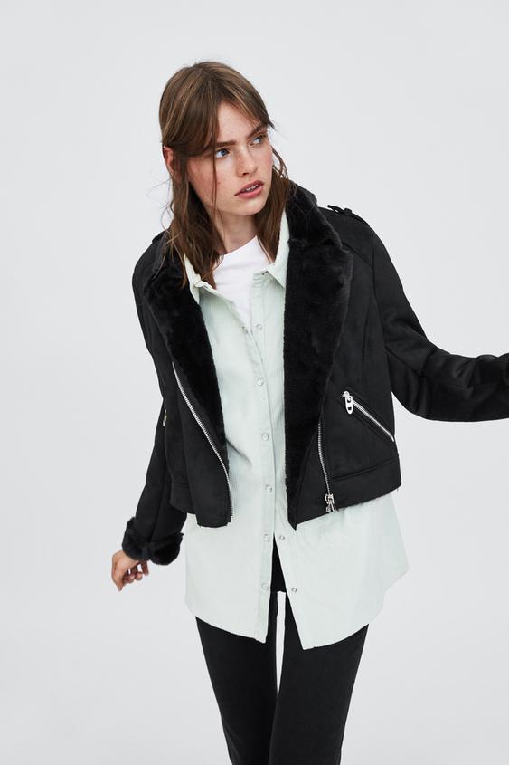 Contrasting Biker Jacket