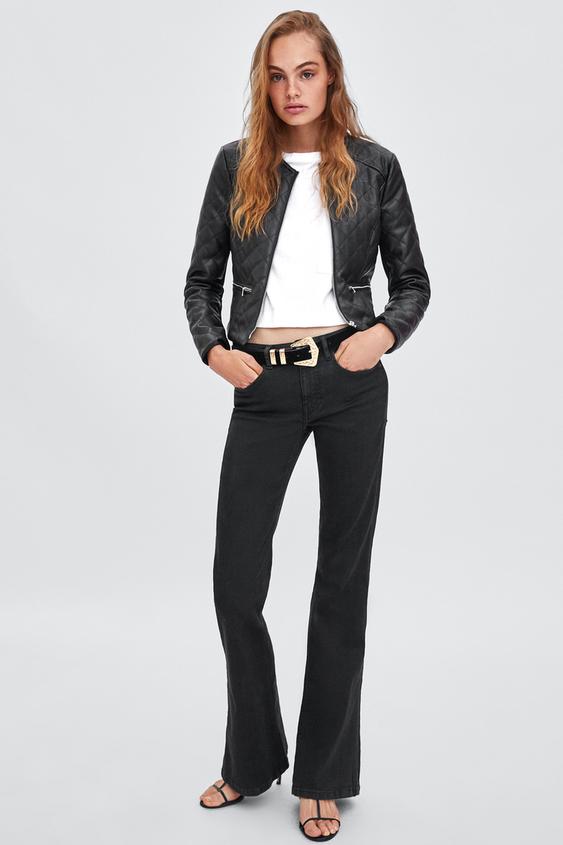 Faux Leather Padded Jacket Special S Woman Zara United States Image 1 Of Faux Leather Padded Jacket From Zara