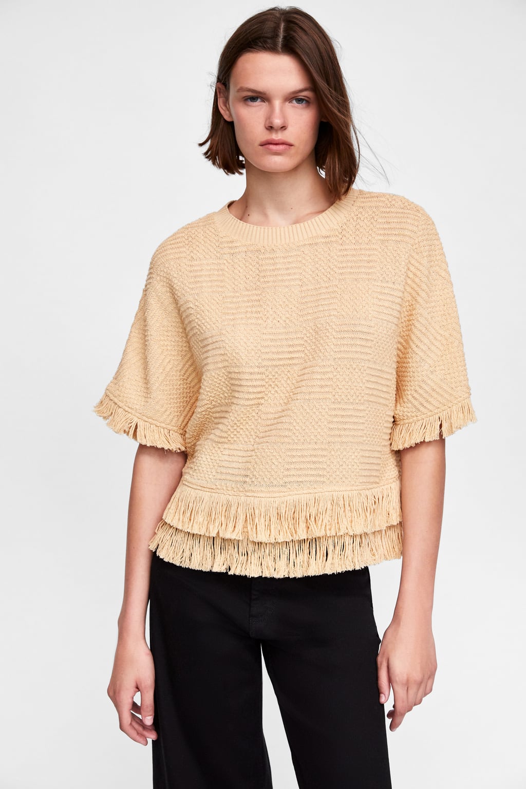 Image 3 of FRINGED TWEED TOP from Zara