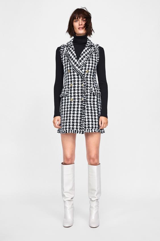 Immagine 1 di GILET IN TWEED di Zara