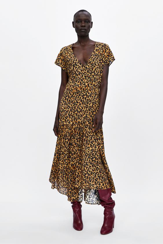 Image 1 of ANIMAL PRINT DRESS from Zara