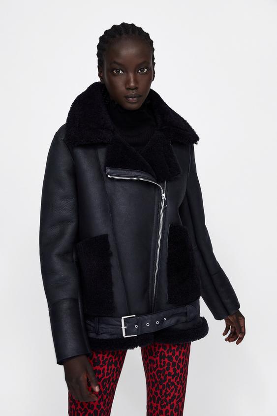 Leather Biker Jacket Jackets Woman Zara United States Image 2 Of Leather Biker Jacket From Zara