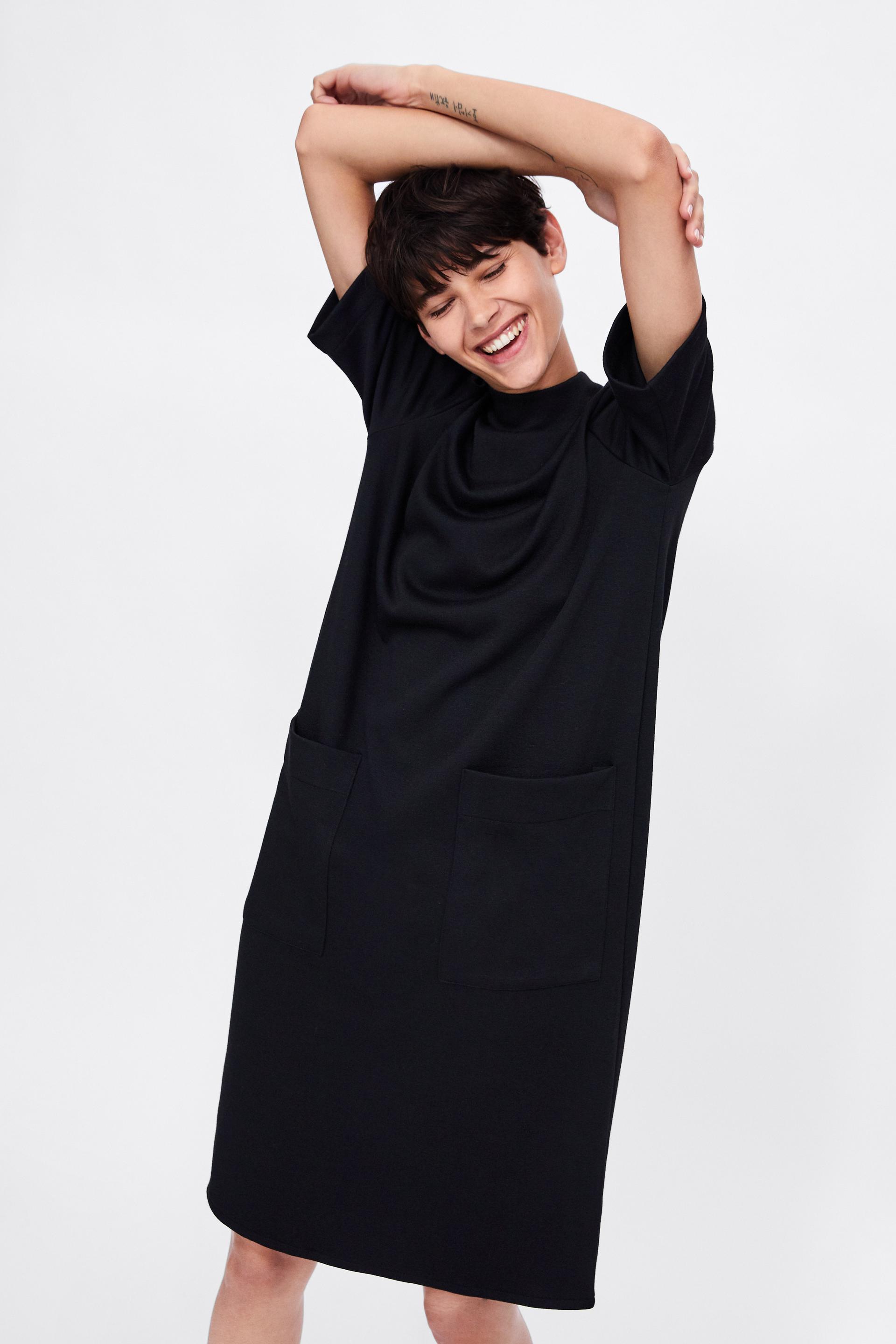 Image 2 of MIDI DRESS WITH POCKETS from Zara