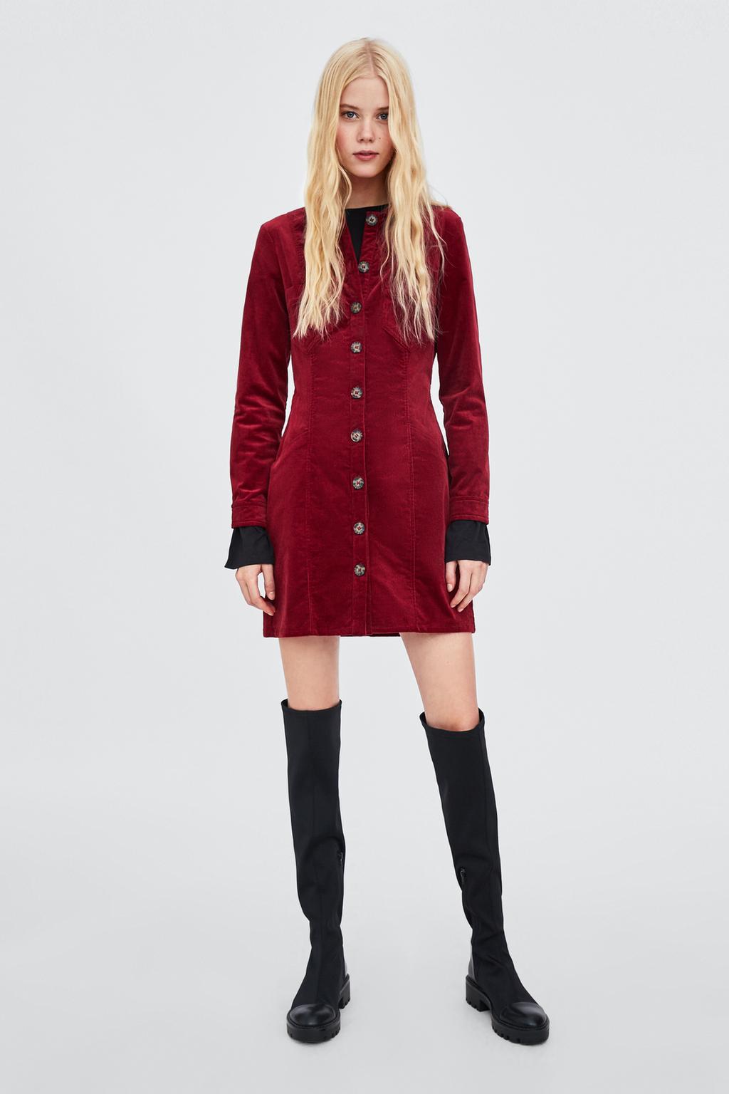 Image 1 of CORDUROY DRESS from Zara