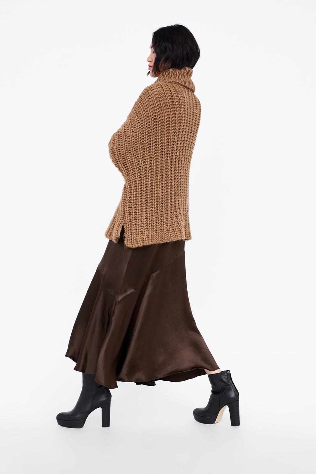 Image 5 of OVERSIZED TURTLENECK SWEATER from Zara