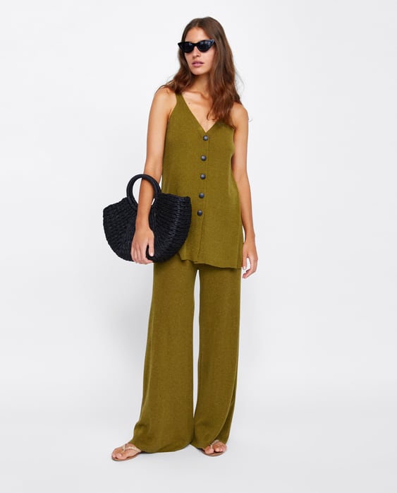 Image 1 of RUSTIC PALAZZO TROUSERS from Zara