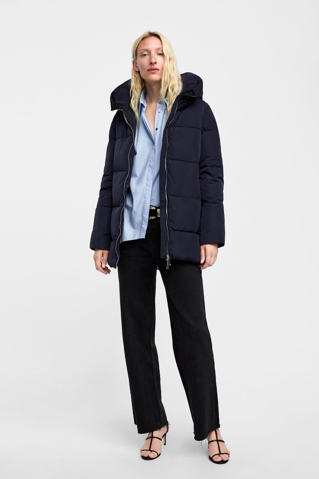 Image 1 of HIGH COLLAR PUFFER JACKET from Zara