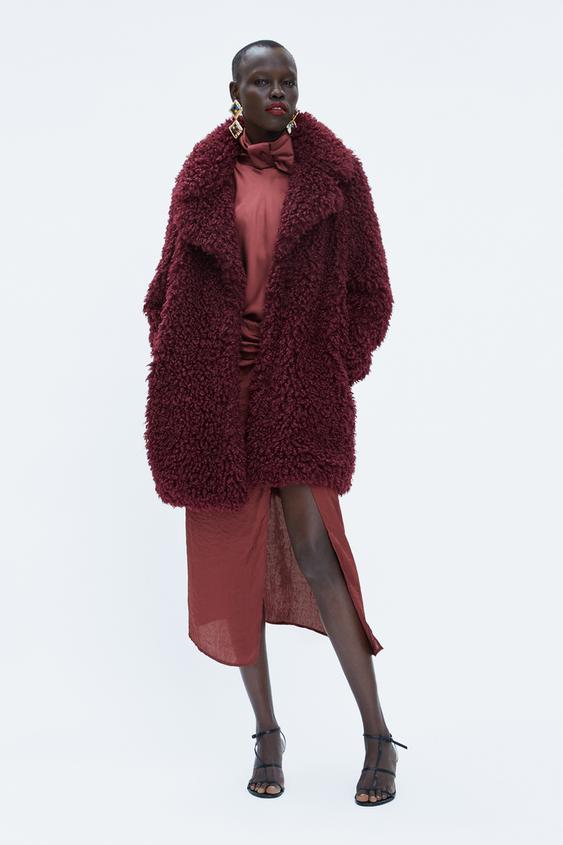 Image 1 of SOFT FAUX FUR COAT from Zara