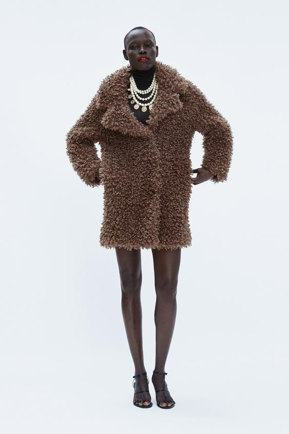 Image 1 of SOFT FAUX FUR COAT from Zara