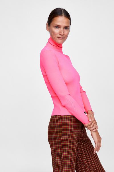 Image 4 of RIBBED TURTLENECK SWEATER from Zara