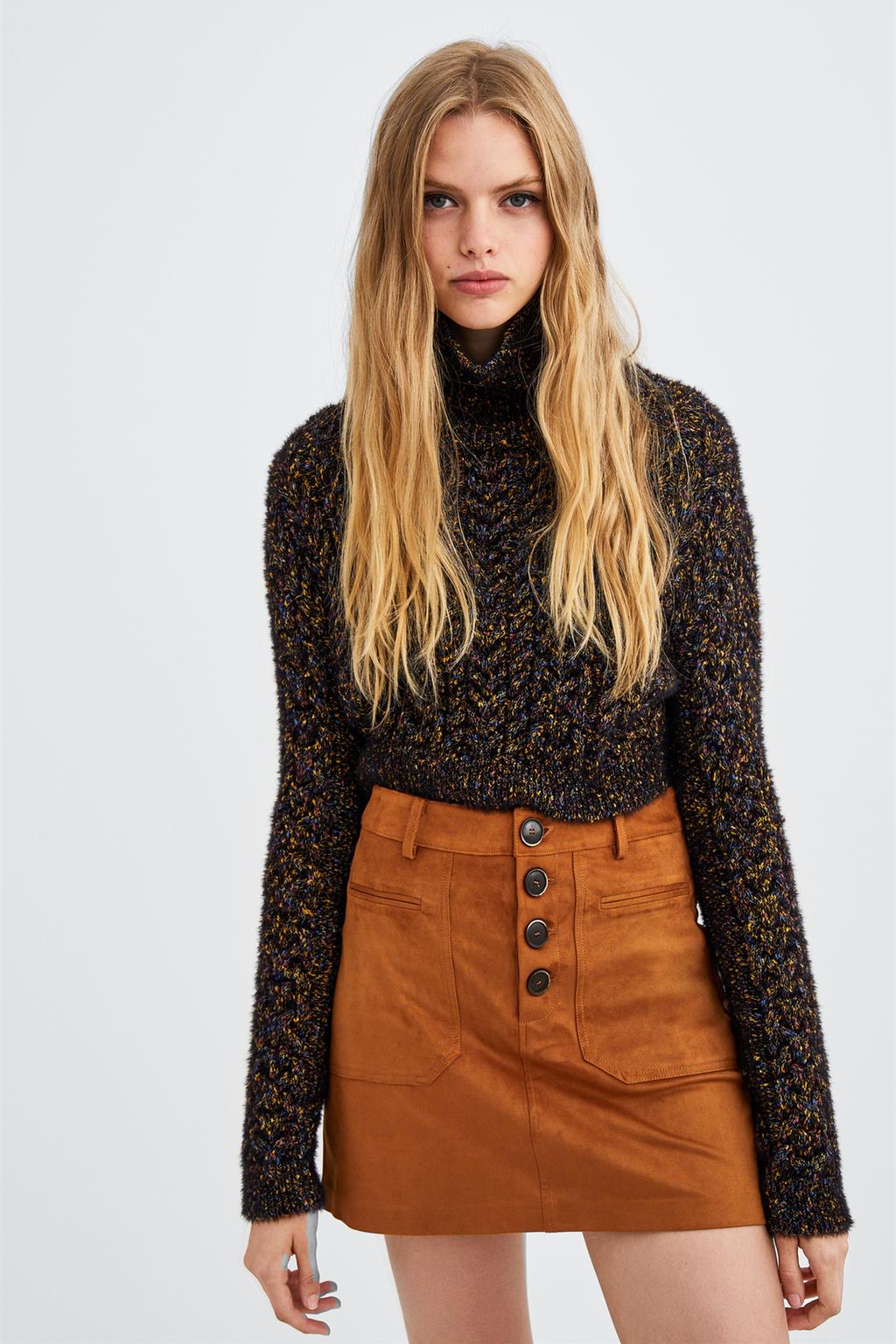 Εικόνα 1 του ΜΙΝΙ ΦΟΥΣΤΑ ΜΕ ΚΑΣΤΟΡΙΝΗ ΟΨΗ από Zara