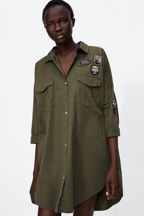 Image 2 of Z1975 OVERSHIRT WITH PATCHES from Zara