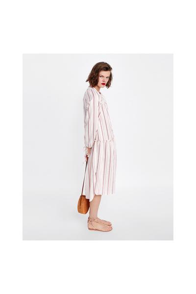 Image 3 of LONG STRIPED DRESS from Zara