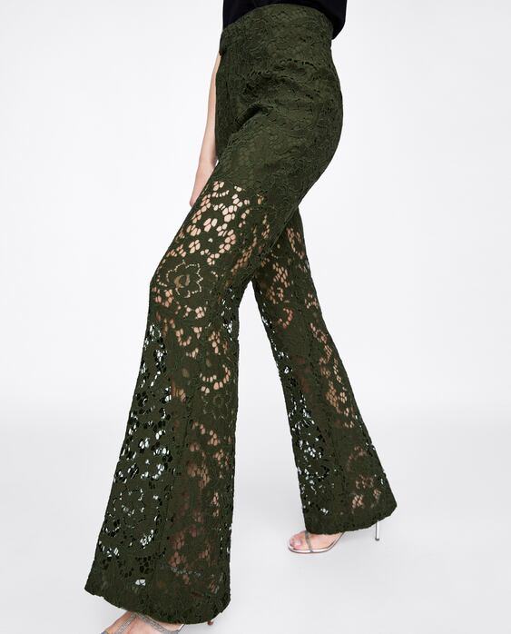 Image 2 of LACE TROUSERS from Zara