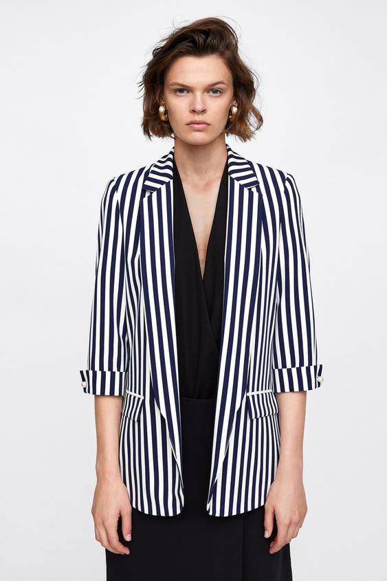 Image 2 of STRIPED BLAZER from Zara