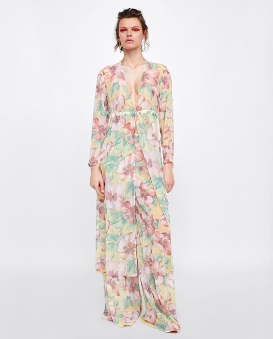 Image 1 of FLORAL PRINT TUNIC from Zara