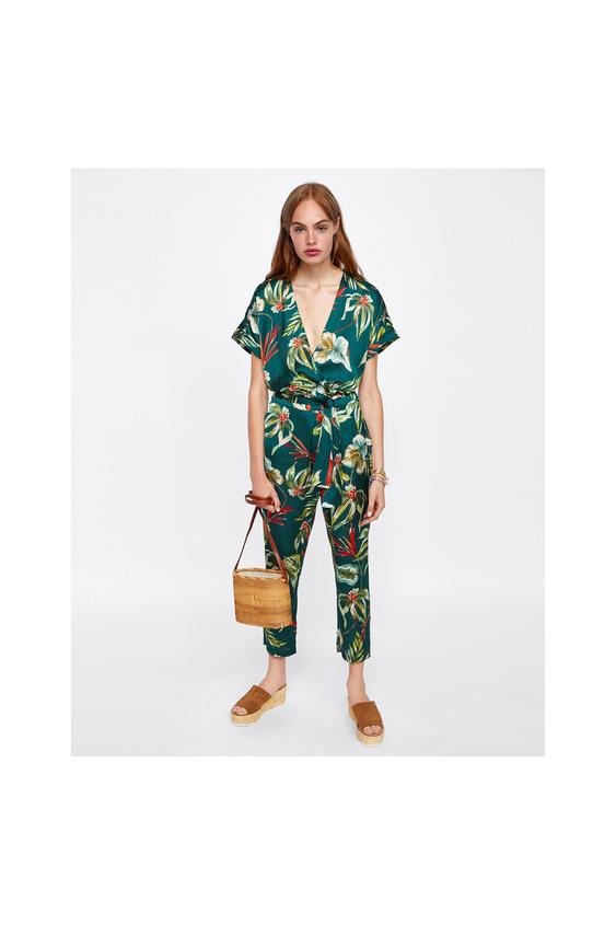 Imagen 1 de MONO ESTAMPADO FLORAL de Zara