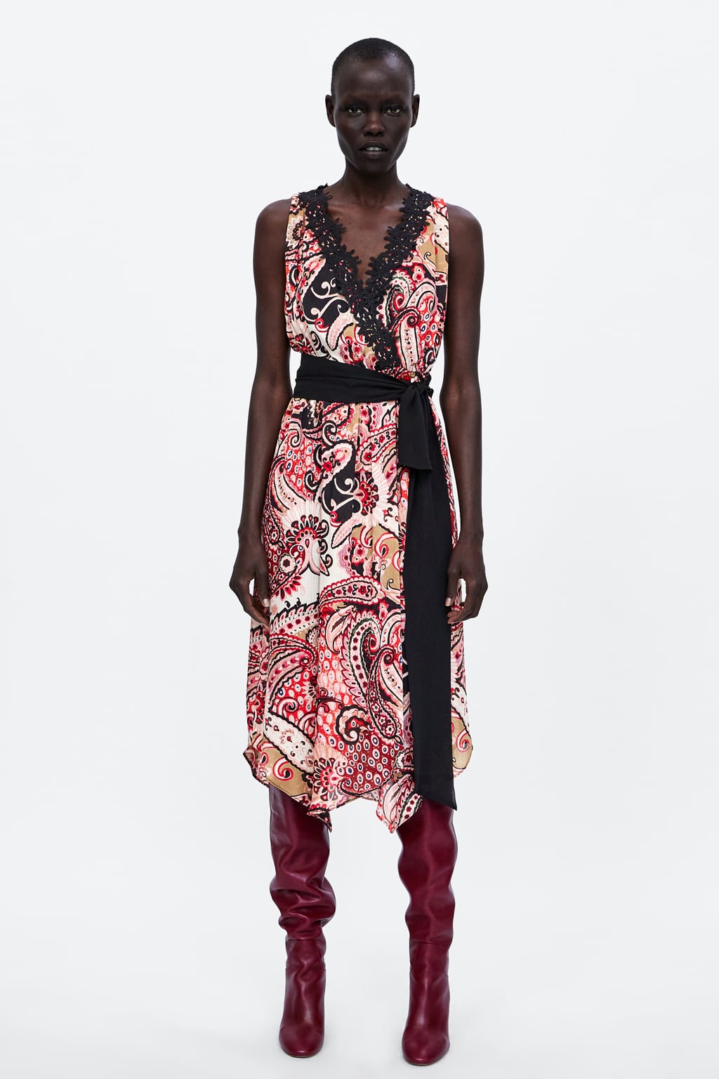 Image 1 of PAISLEY PRINT DRESS from Zara