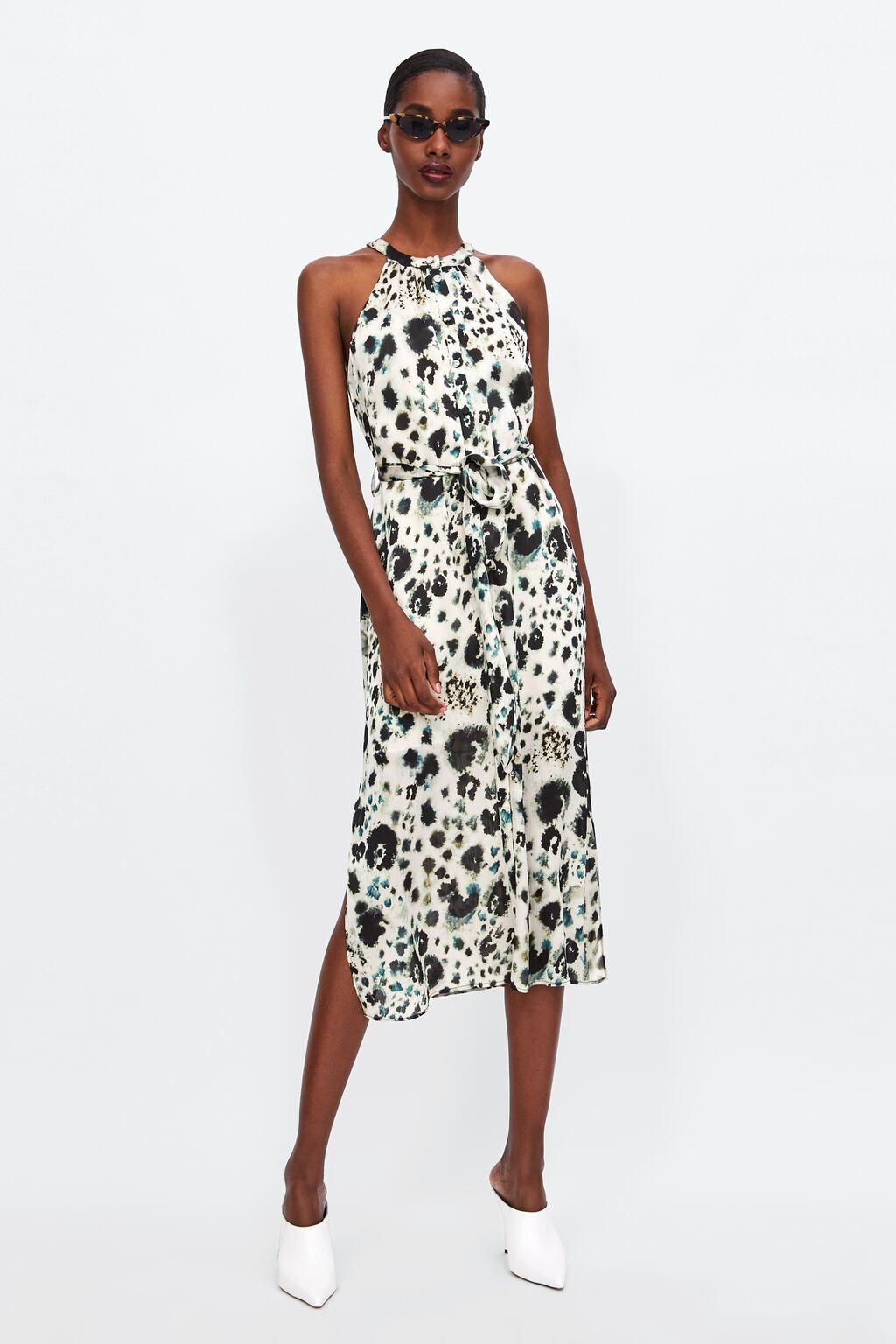 Image 1 of LEOPARD PRINT HALTERNECK DRESS from Zara