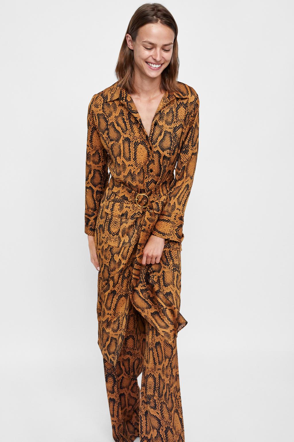 TUNIKA Z NADRUKIEM IMITUJÄCYM SKÃRÄ WÄÅ»A