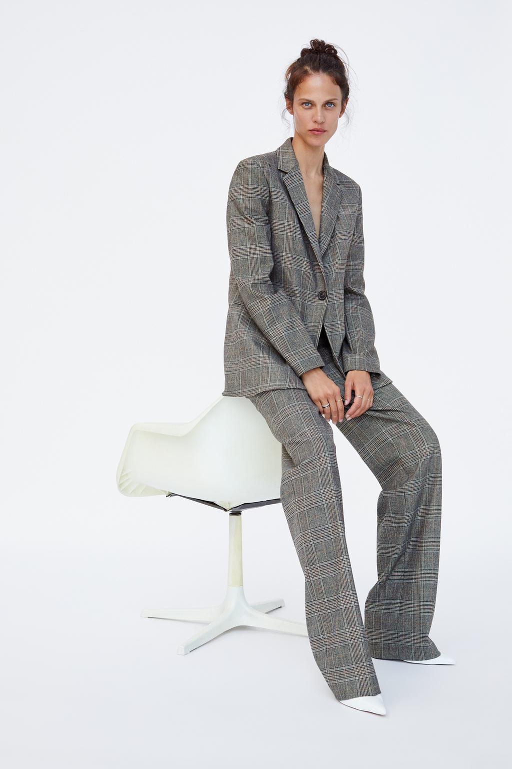 Image 1 of CHECKED TROUSERS from Zara