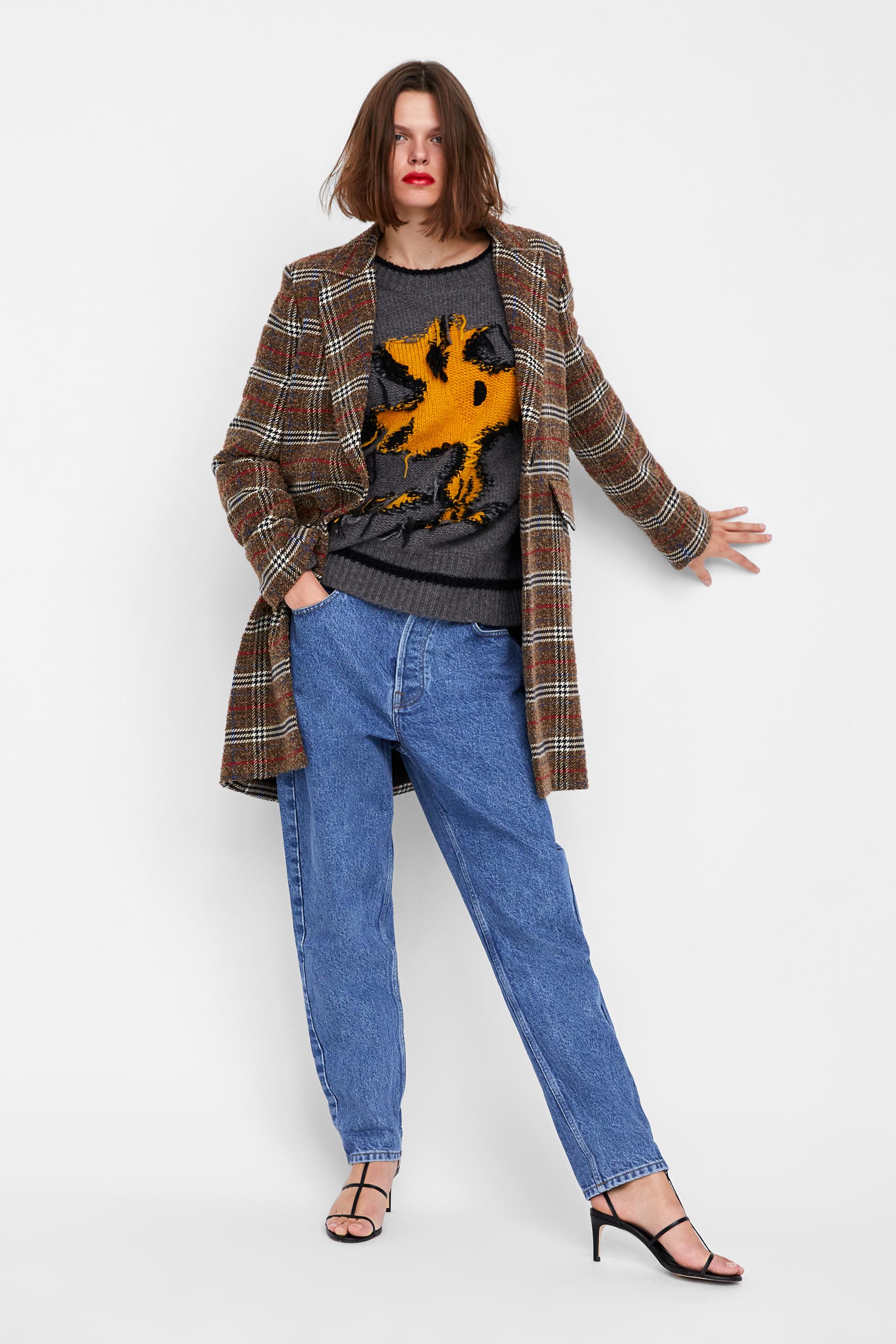 Zdjęcie 1 PŁASZCZ W KRATĘ z Zara