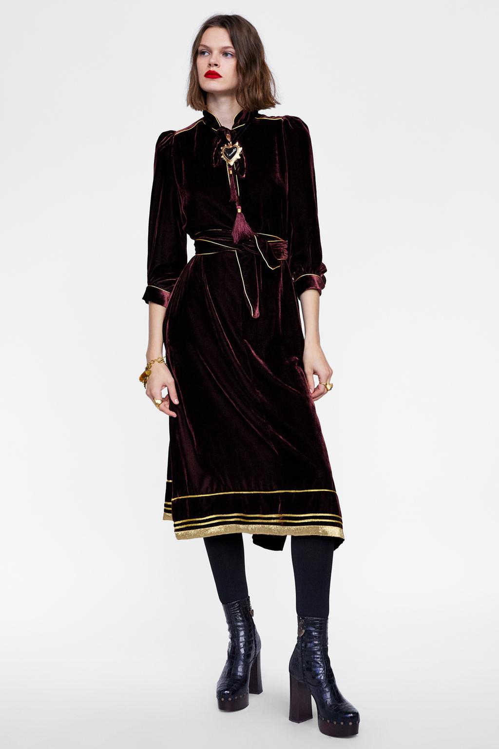 Image 1 of VELVET-EFFECT TUNIC from Zara