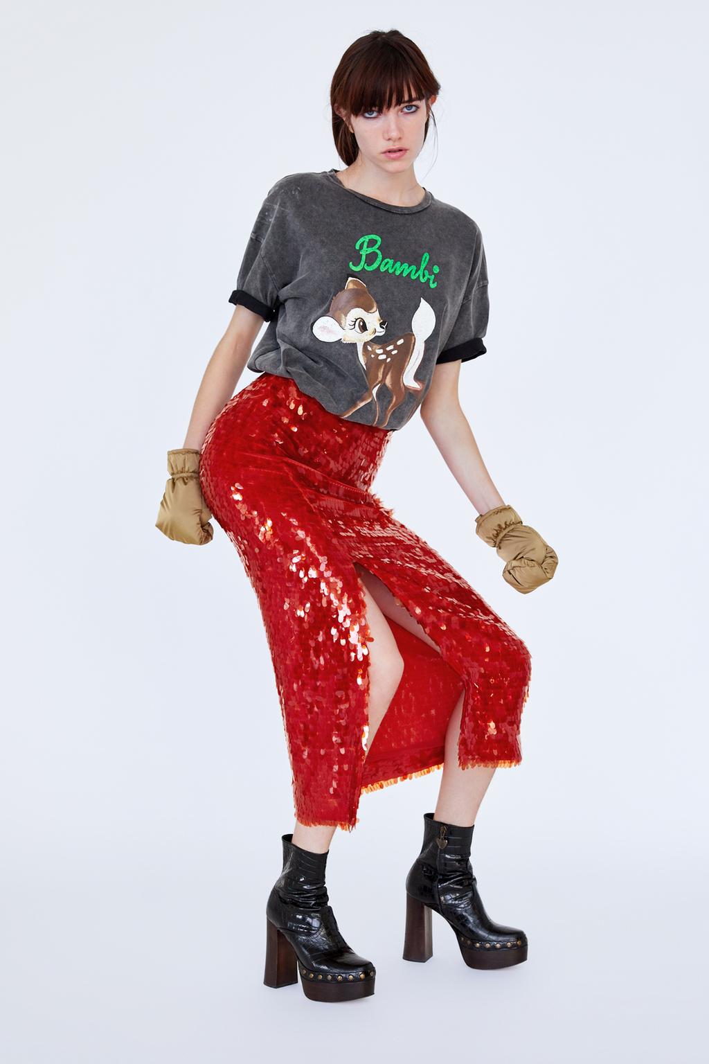 Image 1 of SEQUINNED SKIRT from Zara