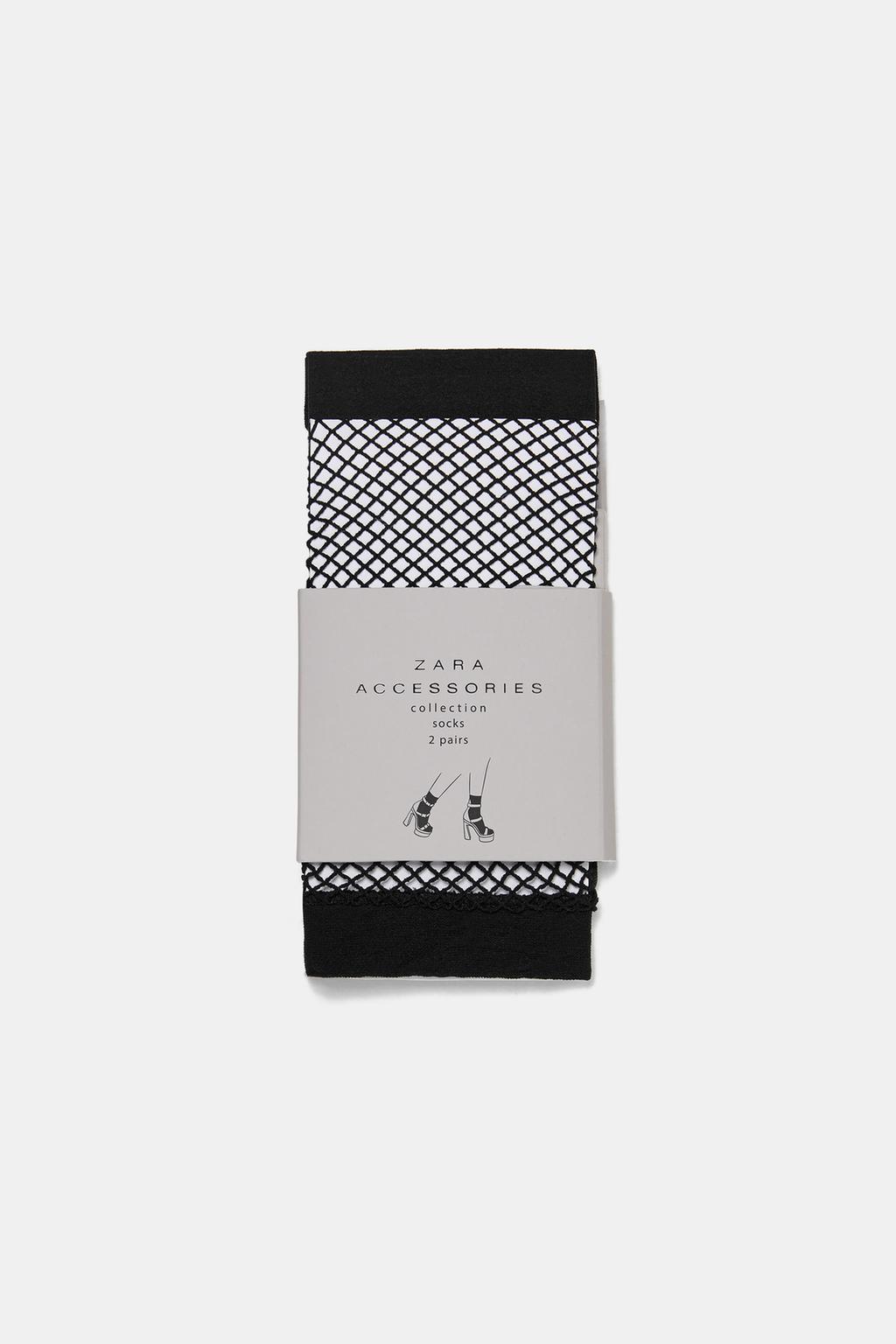 Image 1 of TWO-PACK OF FISHNET SOCKS from Zara