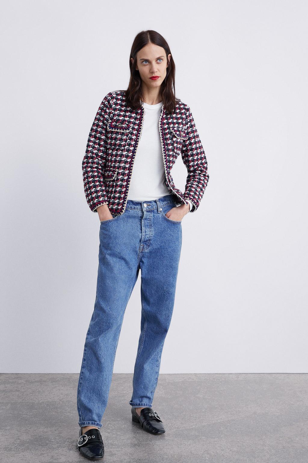 Zdjęcie 1 MARYNARKA Z TKANINY STRUKTURALNEJ ZE ZDOBIENIAMI z Zara