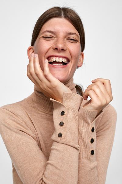 Image 4 of BASIC POLO NECK SWEATER from Zara