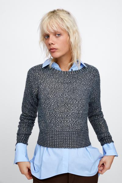 Image 4 of BEADED SWEATER from Zara