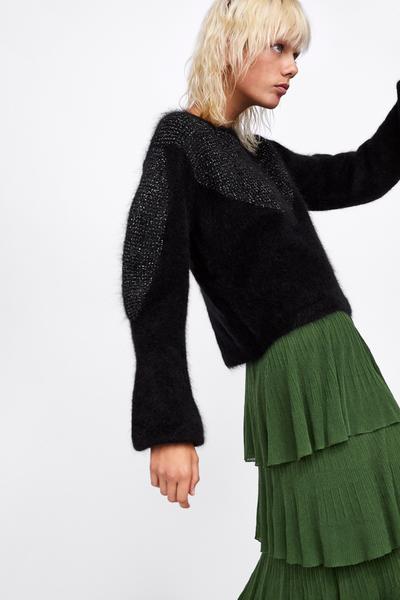 Image 4 of LIMITED EDITION METALLIC THREAD SWEATER from Zara