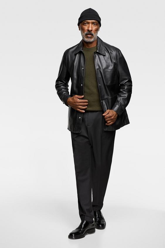Leather Jacket View All Jackets Man Zara South Africa Image 1 Of Leather Jacket From Zara