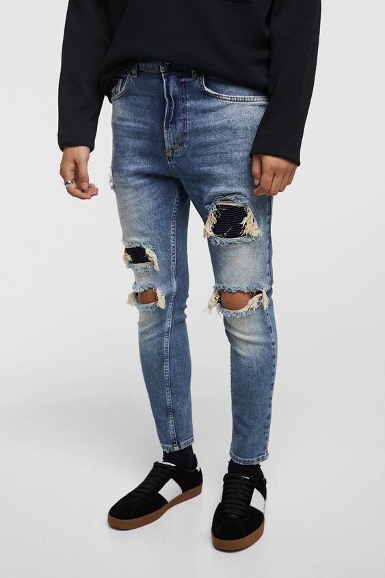 Image 2 of SKINNY JEANS WITH PATCHES from Zara