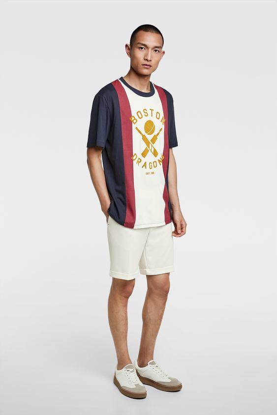 Textured Bermuda Shorts Trousers Man Zara Saudi Arabia