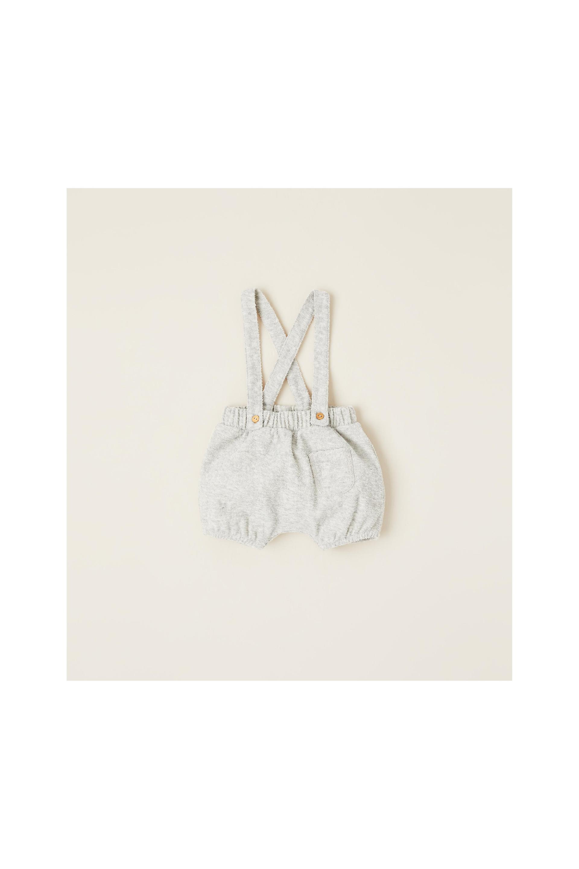 Image 1 of PLUSH DUNGAREE SHORTS WITH BRACES from Zara