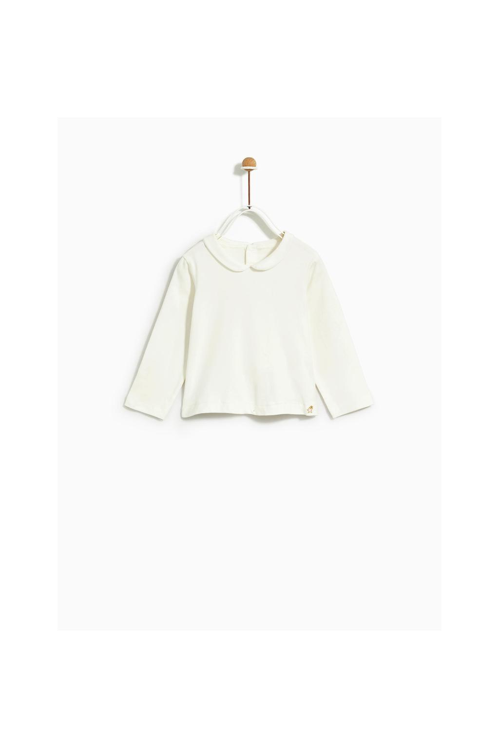 Image 2 of T-SHIRT WITH PETER PAN COLLAR from Zara