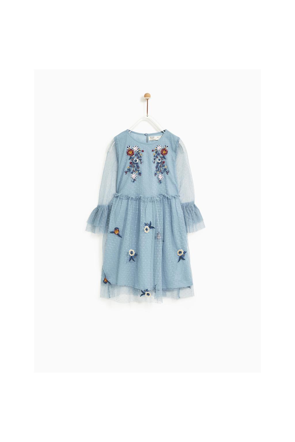 Imagen 1 de VESTIDO TUL Y APLIQUES de Zara