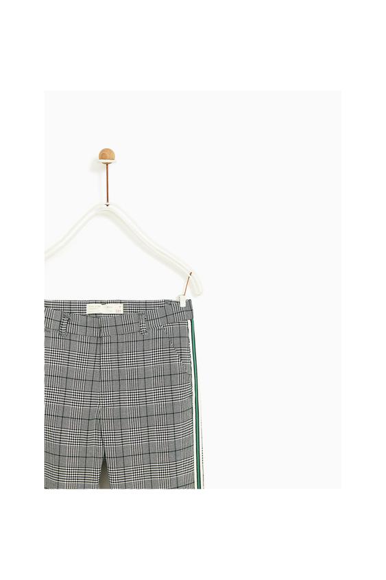 Karierte Hose Mit Seitenstreifen Hosen Jungen