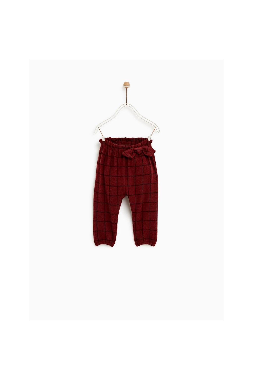 Image 2 of PLAID PANTS WITH BOW from Zara