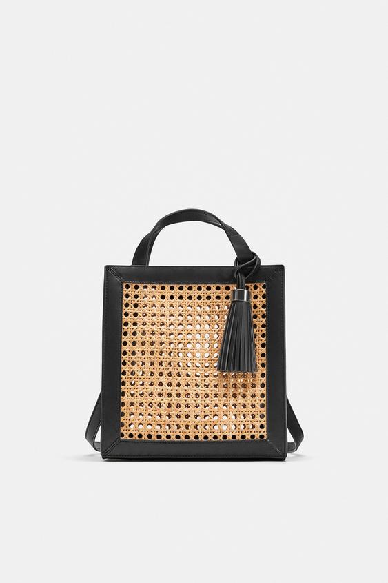 Mini Wicker Tote Bag Crossbody Bags Woman Zara An Image 2 Of Mini Wicker Tote Bag From Zara
