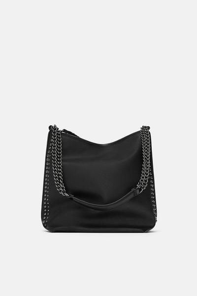 Women S Large Bags New Collection Online Zara Canada Bucket Bag With Chain Detail