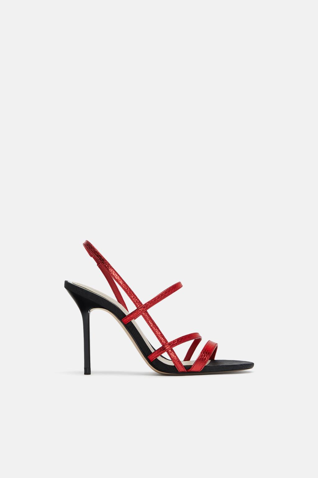 Image 1 of HIGH HEELED STRAPPY SANDALS from Zara