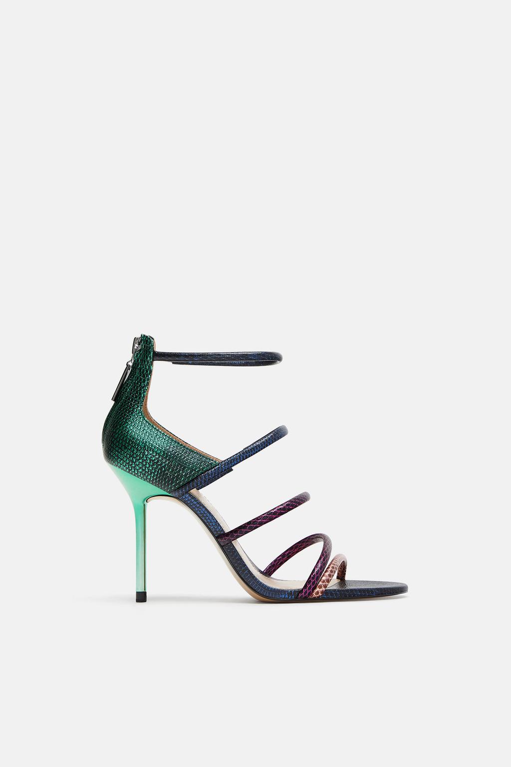 Image 1 of MULTICOLORED STRAP SANDALS from Zara
