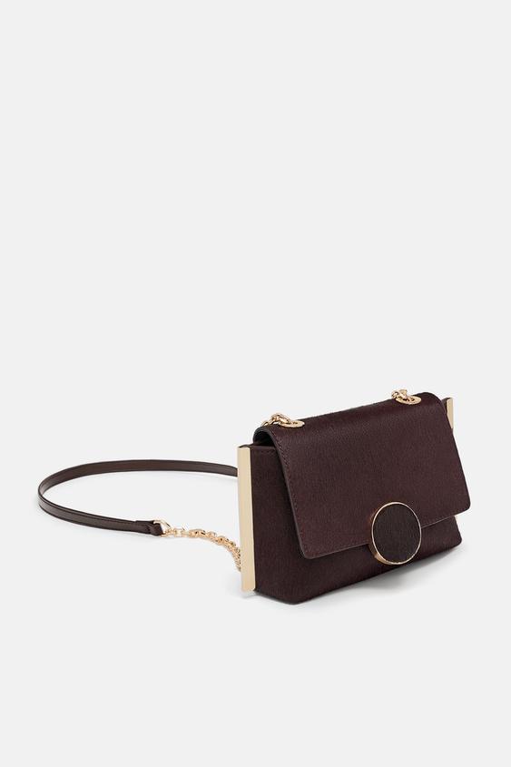 Leather Crossbody Bag With Flap Bags Woman Zara Image 1 Of Leather Crossbody Bag With Flap From Zara