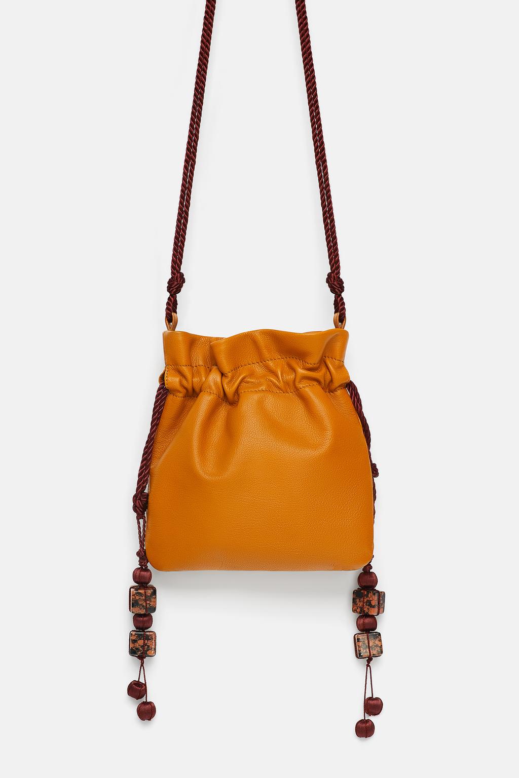 Image 2 of MINI LEATHER POUCH BAG WITH DETAILS from Zara